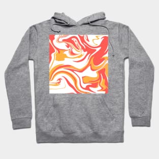 Orange and Red Abstract Pattern Hoodie